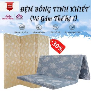 Đệm Sông Hồng 3 tấm vỏ Gấm -Bảng giá khuyến mại