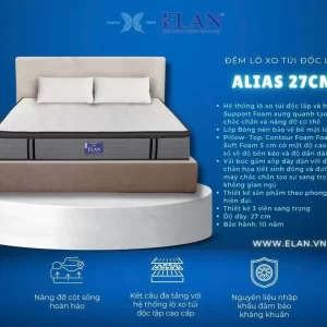 Đệm lò xo túi độc lập Alias Elan