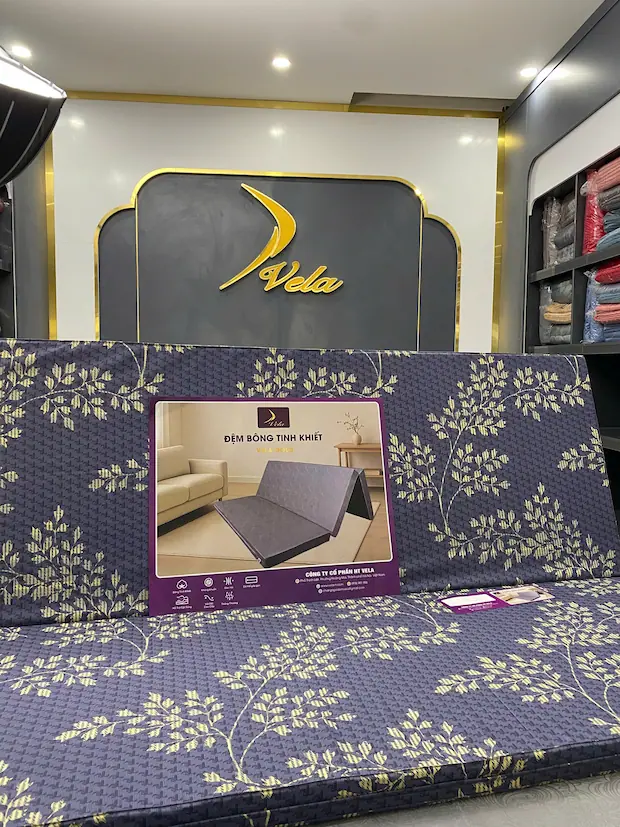 đệm bông tinh khiết vela vải tc