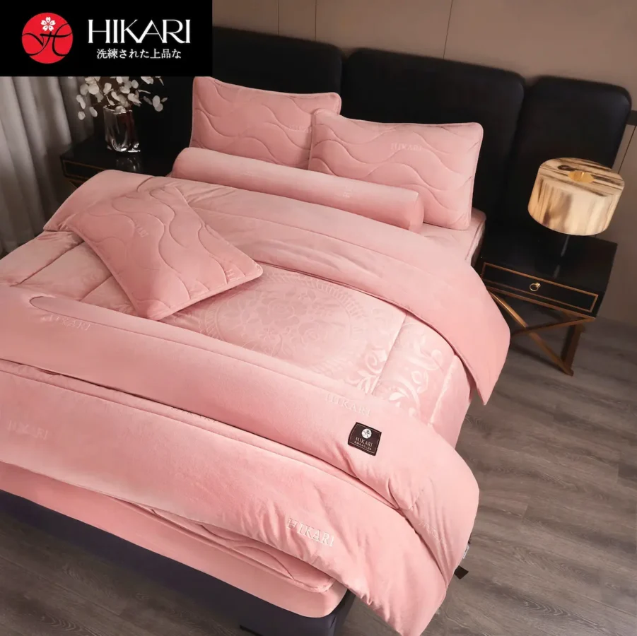 Bộ chăn ga gối nỉ Hikari